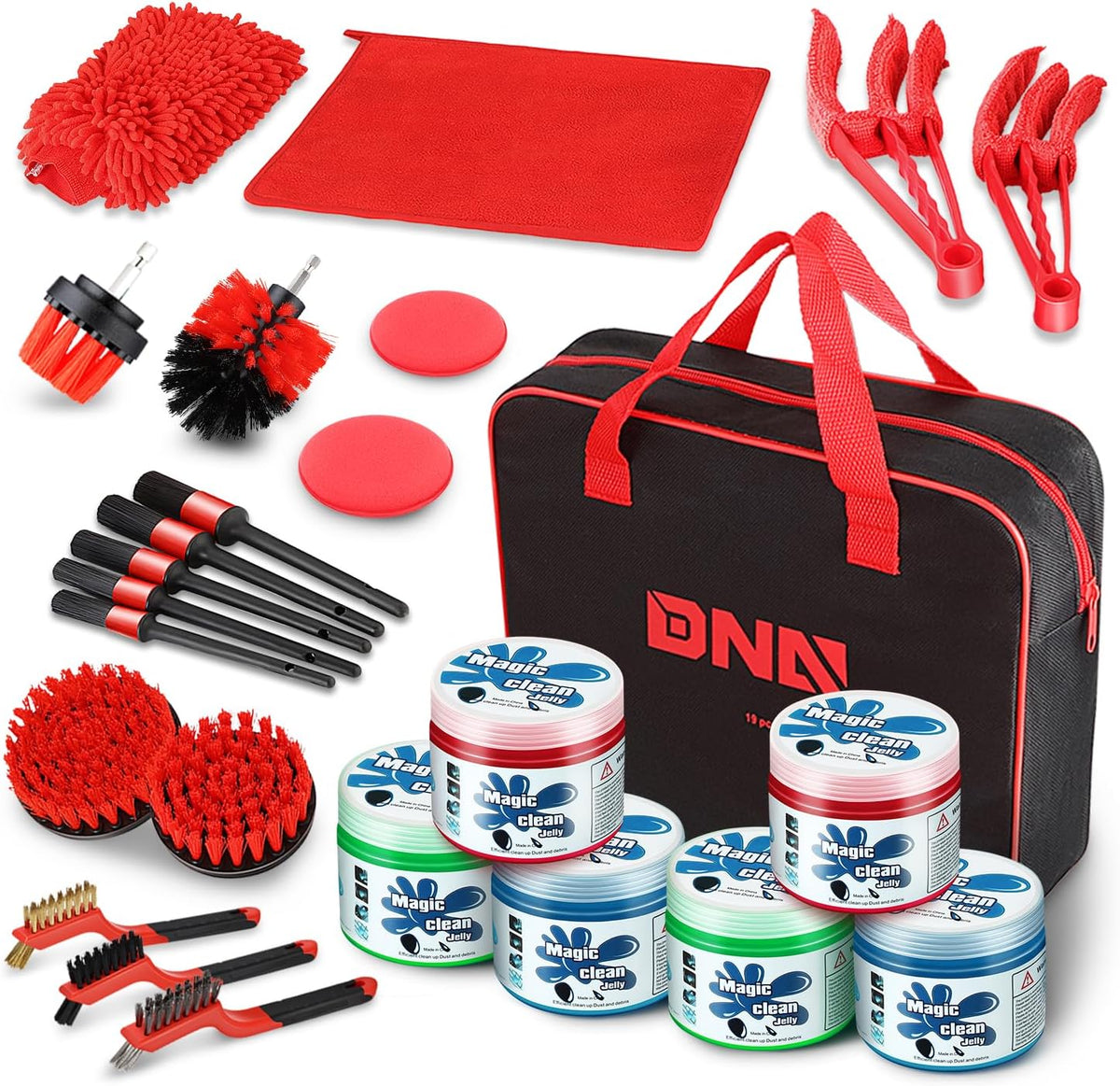 DNA MOTORING 4 Pack Car Cleaning Gels, Auto Detailing Tools Cleaning Putty Car Interior Cleaner Slime, Car Jelly Cleaner, Keyboard Cleaner, Car Cleaning Supplies, gifts for Men Women, TOOLS-00150