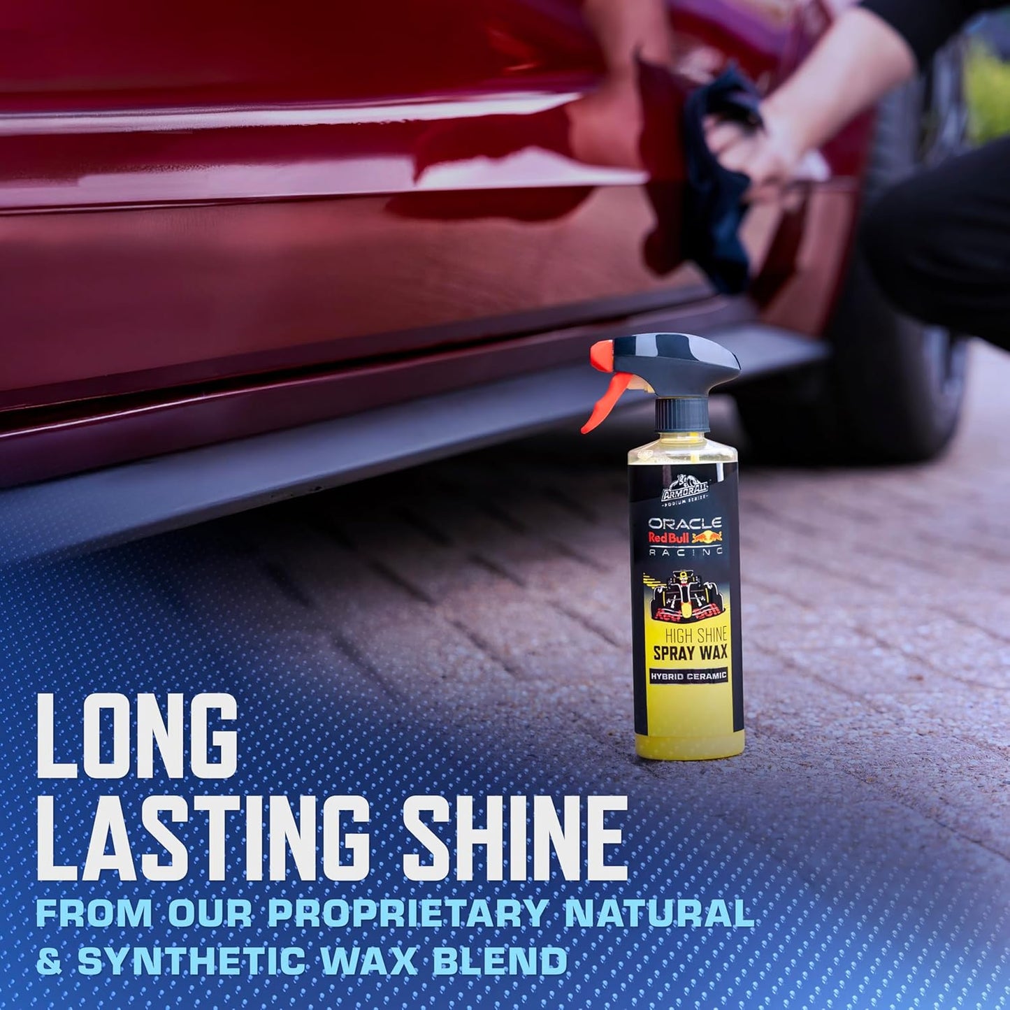 Armor All Podium Series High Shine Hybrid Ceramic Car Spray Wax, Safe on All Car Paint Finishes, Developed With Oracle Red Bull Racing, 16 fl oz