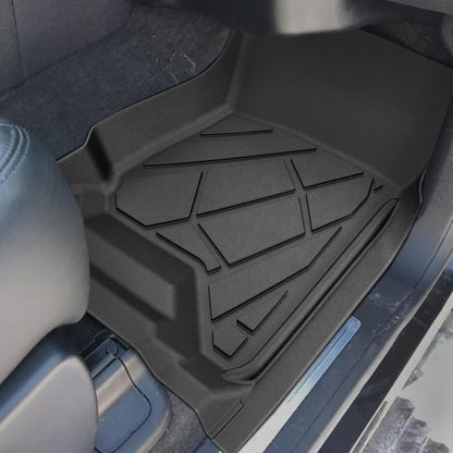 KARPAL Floor Mats for 2007-2013 Chevy Silverado & GMC Sierra 1500 Crew Cab / 2007-2014 2500/3500 HD(Footwell Coverage), All-Weather TPE Custom Fit Floor Liners Car Accessories