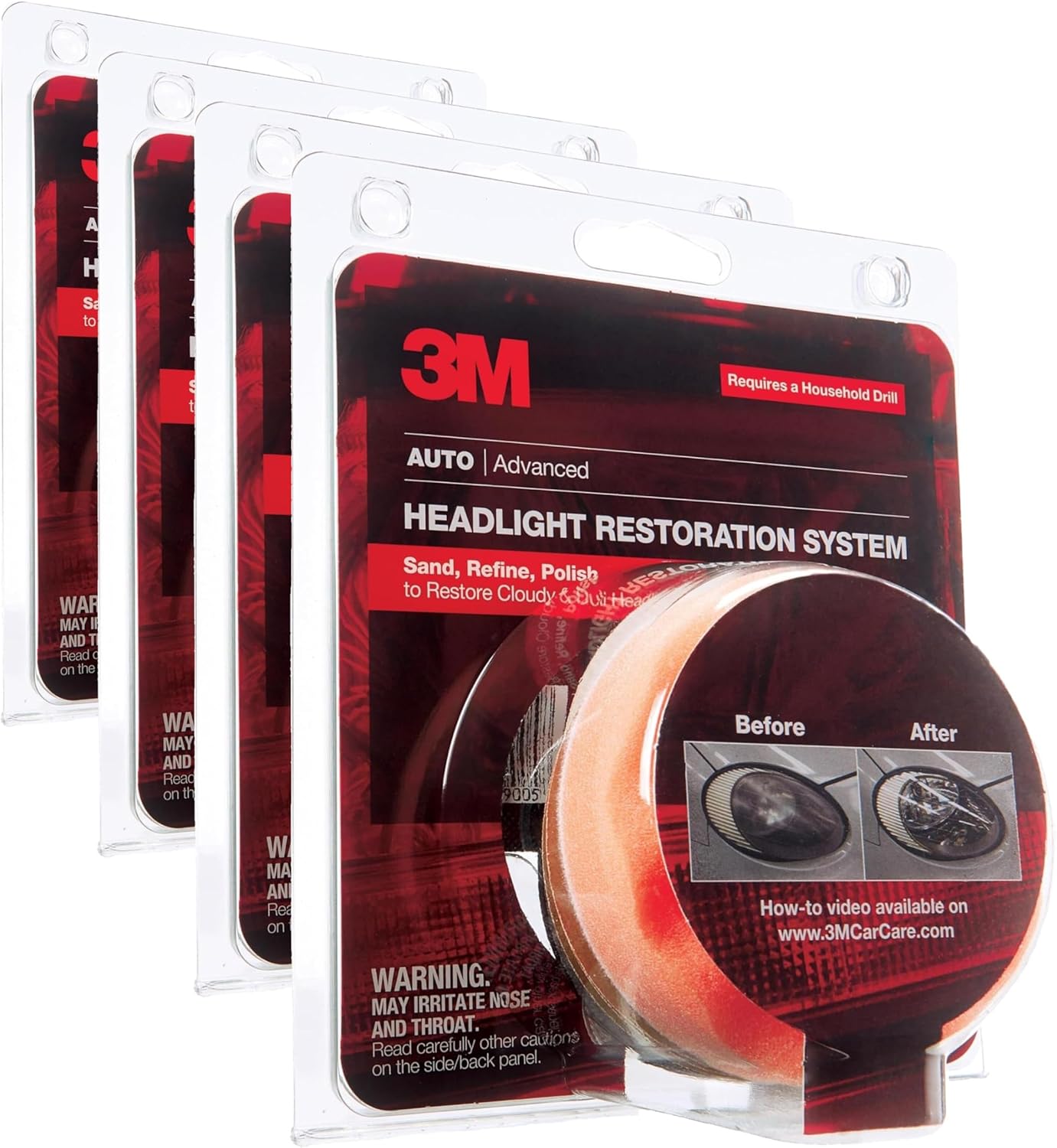 3M Headlight Lens Restoration System, 39008, 1 Kit