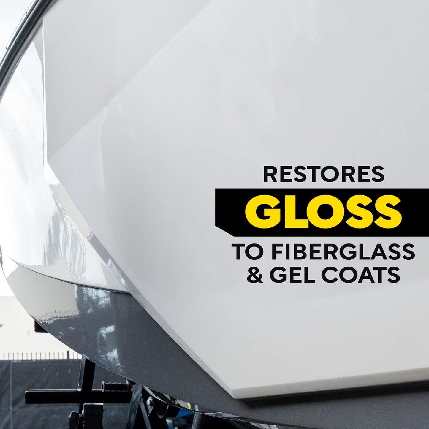 Meguiar's M6732 Marine/RV One Step Compound, Remove Oxidation, Stains, Scratches, and Water Spots, Restore the Color and Shine of Fiberglass Gel Coat Finishes, 32 Oz Bottle
