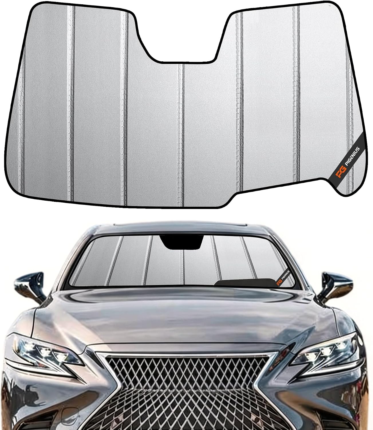 Pigenius Windshield Sun Shade for Lexus RX350/RX450h 2010-2015 Front Window Sunshade - AstraGuard