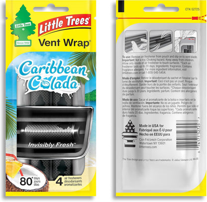 LITTLE TREES Car Air Freshener | Vent Wrap Provides Long Lasting Scent, Invisibly Fresh | New Car Scent, 16 Air Fresheners