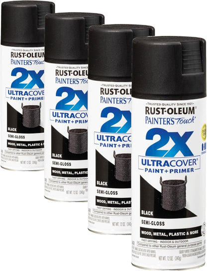 Rust-Oleum 334029 Painter's Touch 2X Ultra Cover Spray Paint, 12 oz, Gloss Clear - Colors C