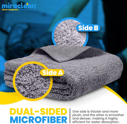 Microfiber Towels for Cars - 15.7" x 15.7" inches, Highly Absorbent Professional Grade Drying Towel Set for Superior Cleaning and Drying Performance - Car Drying & Kitchen Towel - Pack of 3