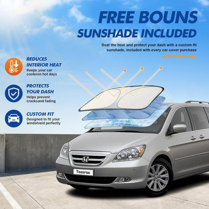 Car Cover Waterproof All-Weather,Heavy-Duty Outdoor Full Exterior Automobiles Sedan/Coupe (Length 186-193 inch) with Windshield Sun Shade Universal Fit Toyota Camry, Tesla Model 3, Accord etc