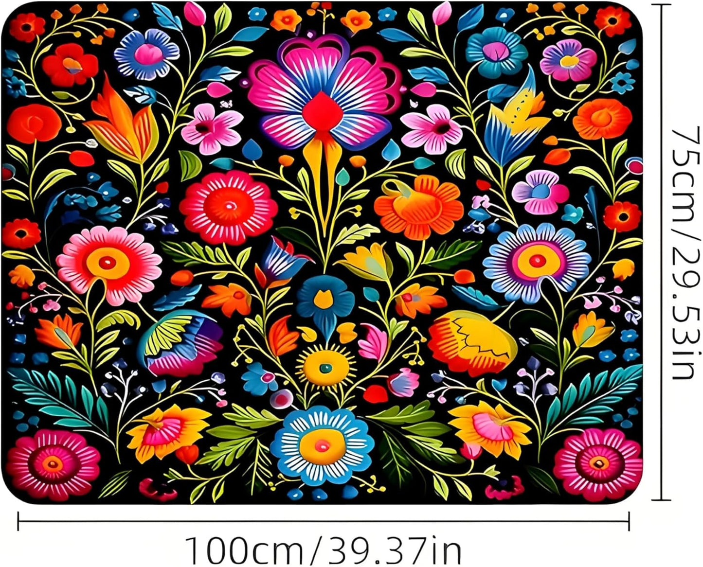 Universal Car Trunk Mat 29" x 39",Purple Colorful Flowers All Weather Trunk Protection Cargo Liner, Durable Cargo Mat Rear Trunk Liner,Stylish Vehicle Interior Accessories Suitable for Most Car Models