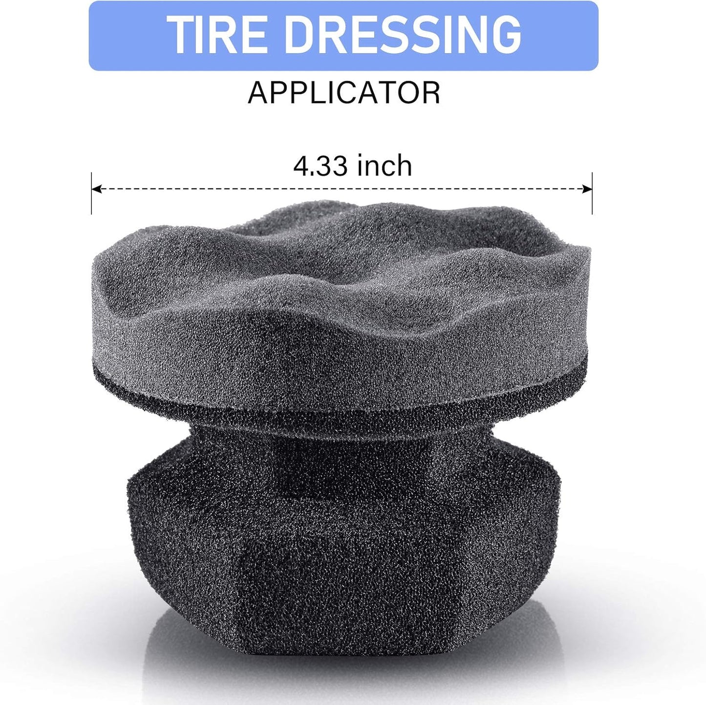 BBTO 3 Pieces Tire Shine Applicator Tire Dressing Applicator Pads Sponge Dressing Foam Gel Wet Car Detailing Reusable Cleaning Supplies for Car