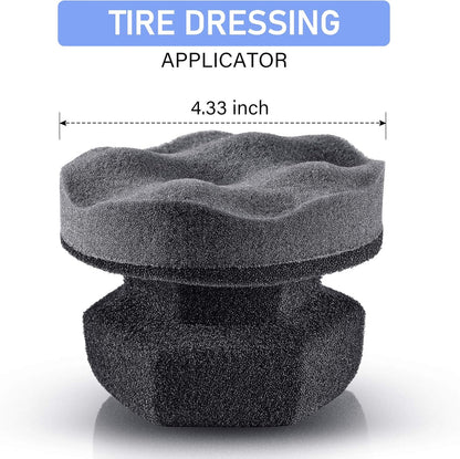 BBTO 3 Pieces Tire Shine Applicator Tire Dressing Applicator Pads Sponge Dressing Foam Gel Wet Car Detailing Reusable Cleaning Supplies for Car