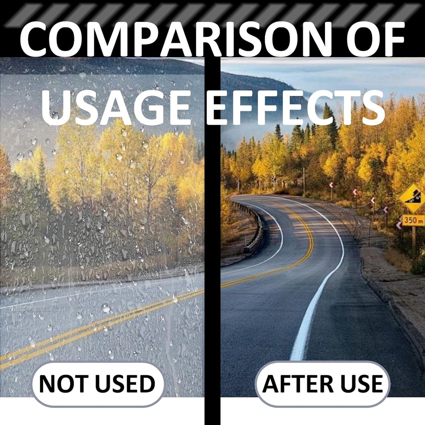 Glass Coating Spray for Car Windshield - Long-Lasting Hydrophobic Protection, Prevent Fogging, UV Shield - Improves Visibility in Rain & Snow - Easy to Apply