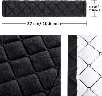 Tatuo 4 Pack Seat Belt Cover Extra Long Seat Belt Pads for Car Soft Comfort Shoulder Strap Covers Harness Pads Helps Protect Your Neck and Shoulder(10.6 Inch,Black)