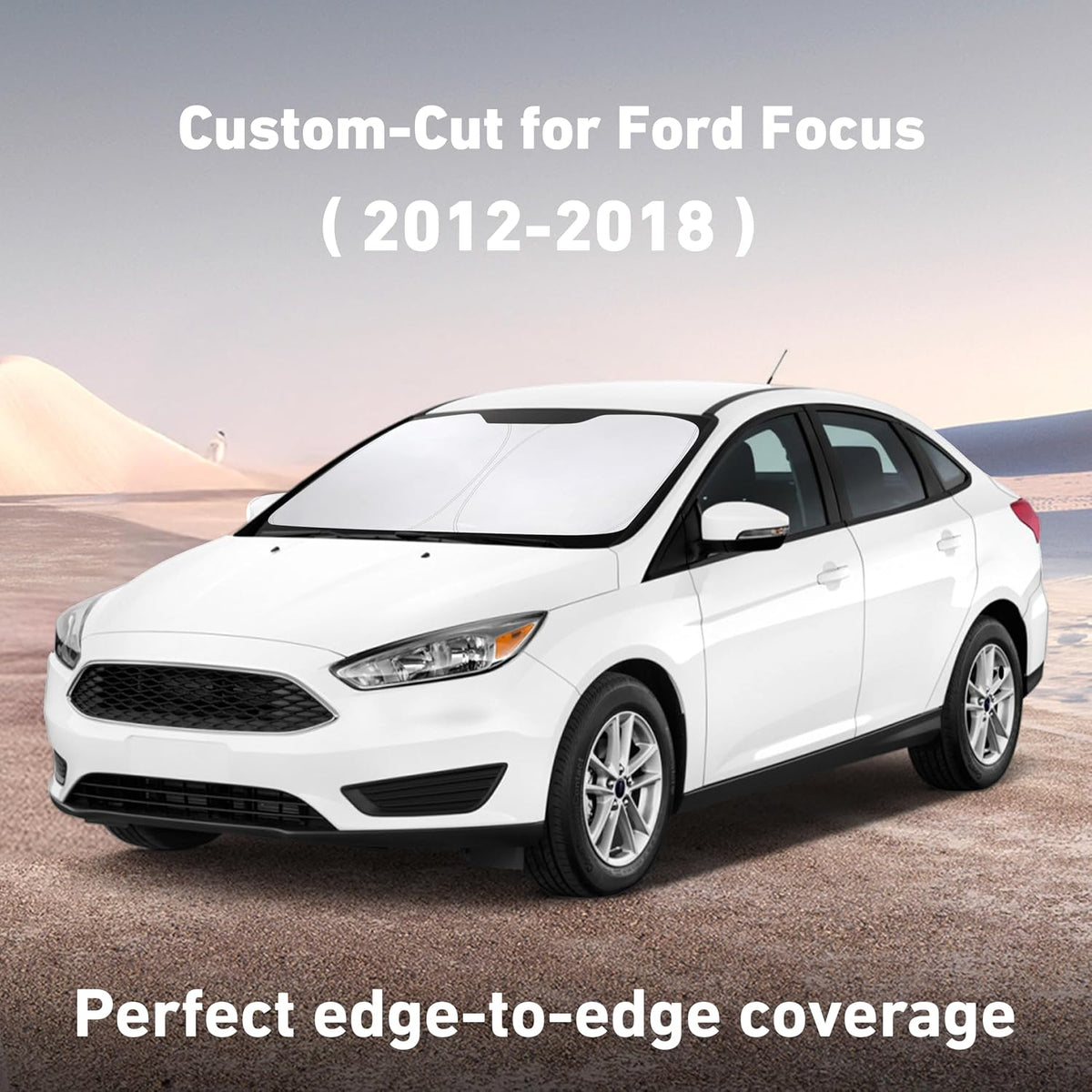 EcoNour Car Windshield Sun Shade | 2025 Upgraded Innovative No-Light-Pass Technology for Maximum Coverage | Foldable Sun Shade Keeps Your Vehicle Cool | Must-Have Car Accessories | Small (59" x 29") - Colors I