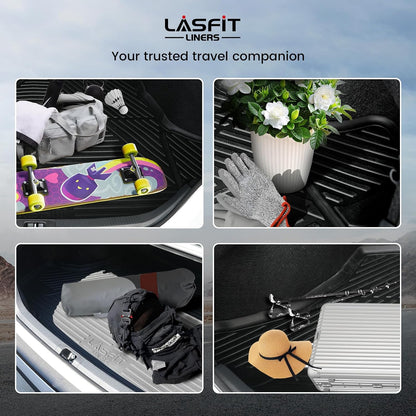 LASFIT Floor Mats for Honda CR-V 2026 2025 2024 2023 (Gasoline & Hybrid & e:FCEV), All Weather TPE Custom Fit Anti-Slip Pet Friendly Car Liners, 1st & 2nd Row Black