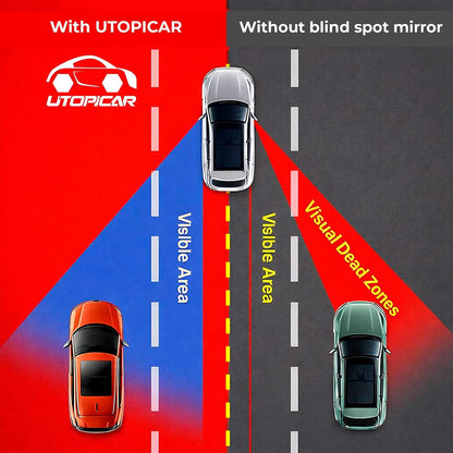Blind Spot Convex Car Mirror - Rearview Accessories for Car Interior - Automotive Blindspot Mirrors for Larger Image and Improved Traffic Safety (2-Pack)