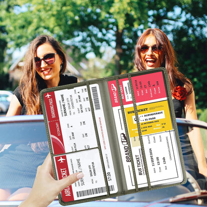 Car Registration and Insurance Card Holder - Leather Vehicle Glove Box Automobile Documents Paperwork Wallet Case Organizer for ID, Driver's License, Key, Cards - Car Accessories for Women&Men