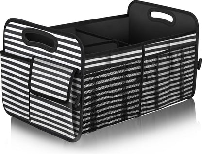 Femuar Car Trunk Organizer with Large Capacity Waterproof Car Accessories for Women & Men, Collapsible Trunk Organizer for Suv/Jeep/Sedan,Tools (Black, Standard)