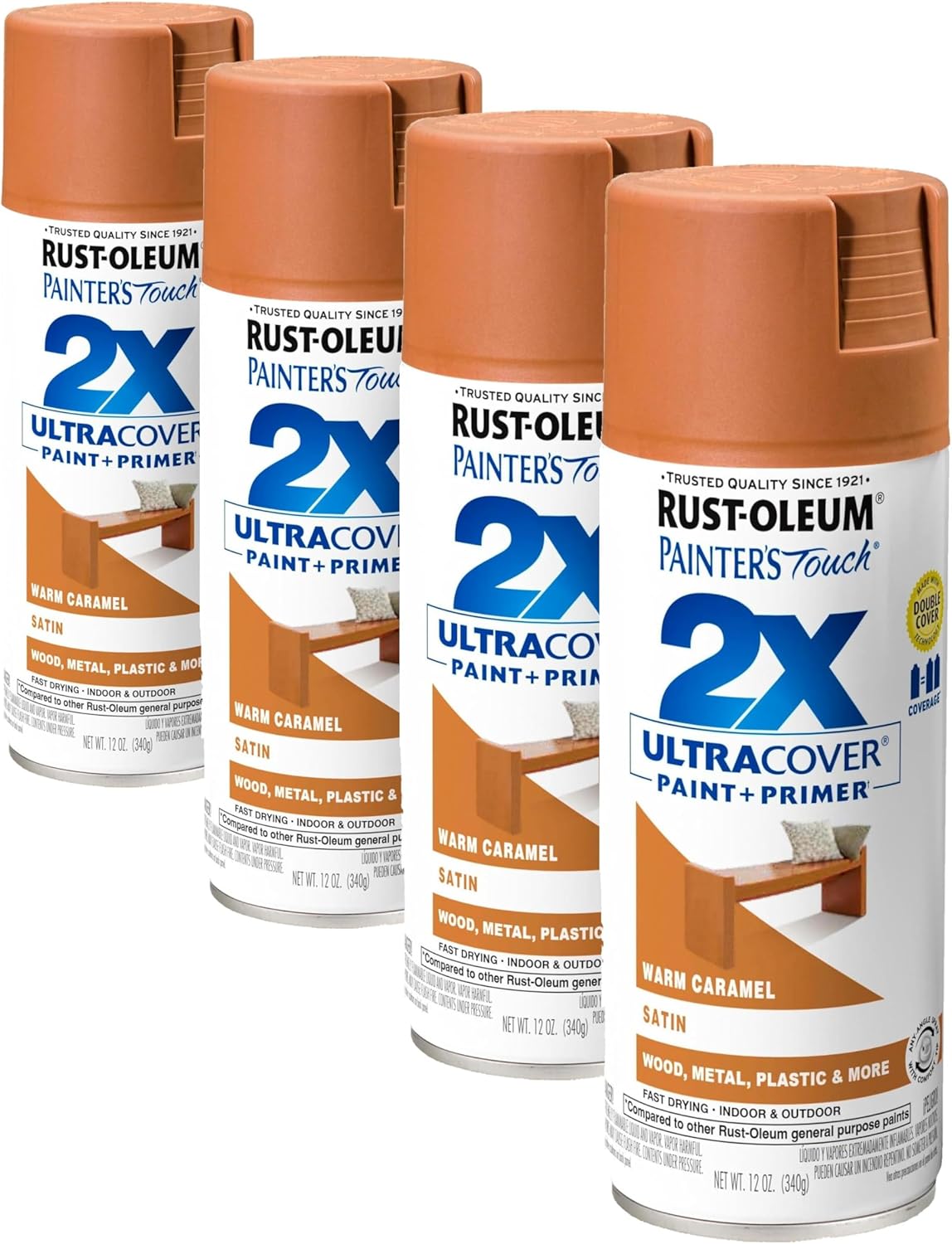 Rust-Oleum 334029 Painter's Touch 2X Ultra Cover Spray Paint, 12 oz, Gloss Clear - Colors B