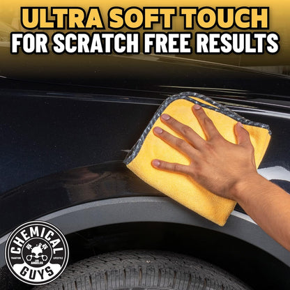Chemical Guys Professional Grade Premium Microfiber Towels for Cars, Gold, 24" x 16", Ultra-Soft and Scratch-Free Car Detailing Cloths for Trucks, Motorcycles, and More - 6 Pack
