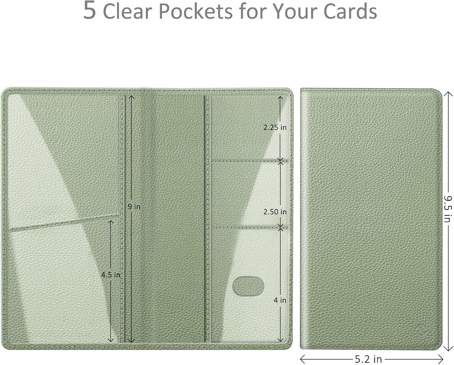 FINPAC Car Registration and Insurance Card Holder, Vehicle Glove Box Card Organizer Wallet Automobile Accessories for License