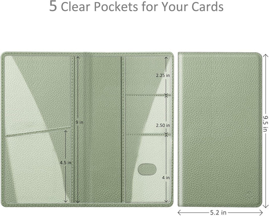FINPAC Car Registration and Insurance Card Holder, Vehicle Glove Box Card Organizer Wallet Automobile Accessories for License