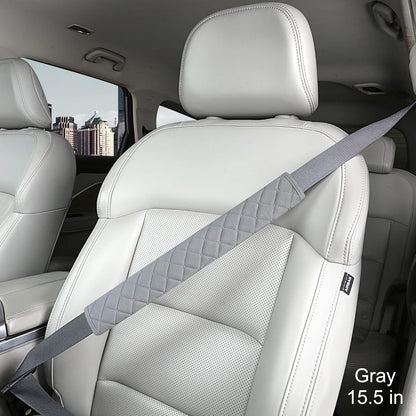 HighnessHwoo Extra Long Seatbelt Covers for Adults Kids Women & Men, Soft Car Seat Belt Strap Cushion for Sedan, SUV, Trucks, Shoulder Neck Chest Protector Pads, Auto Accessories, 1pc, Gray, 25.5in