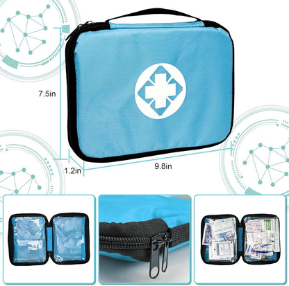 Travel-First Aid-Kit Car-Home 300PCS Survival-Kit Outdoor-Adventure - Small Portable Red Emergency Essential Sets Office Hiking Camping Business Public Must Have First Aid Gear Equipment 1st Aid