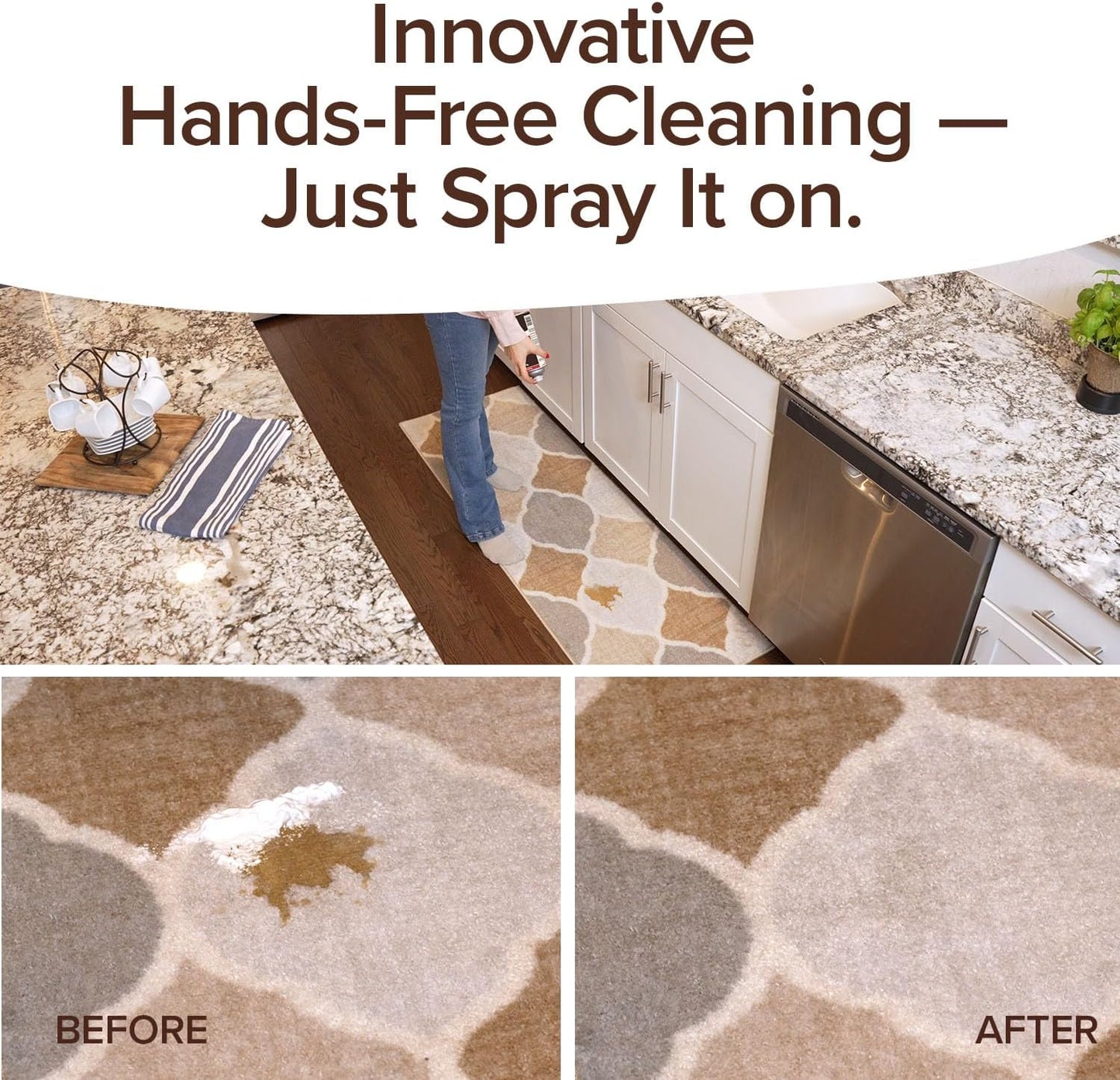 Bull Shot Carpet Spot & Stain Remover, AS SEEN ON TV, Made In USA, Just Point & Spray, Stain-Lifting Foam-Action, Coffee, Soda, Wine, Grease, New & Old Stains & More