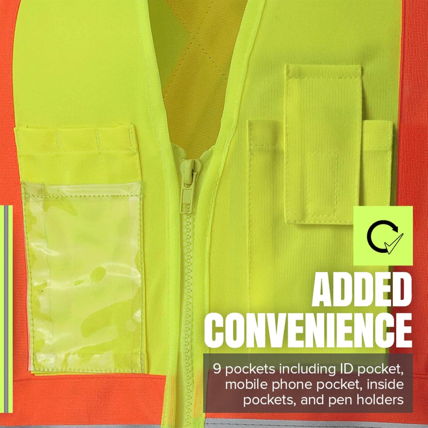 Pioneer Safety Vest for Women With Pockets - Hi-Vis Reflective Tape - For Construction