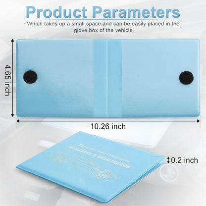 UYYE Car Registration and Insurance Card Holder, Vehicle Glove Box Car Organizer, Interior Car Accessories for Documents, Cards, License - 2 Pack
