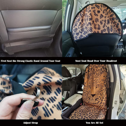 Car Seat Cover Protector Front Seats,for Gym Workout,Running,Swimming,Beach and Hiking,Waterproof Sweat Towel Bucket Seat Covers for Cars SUV Trucks (Black, 1Pcs)