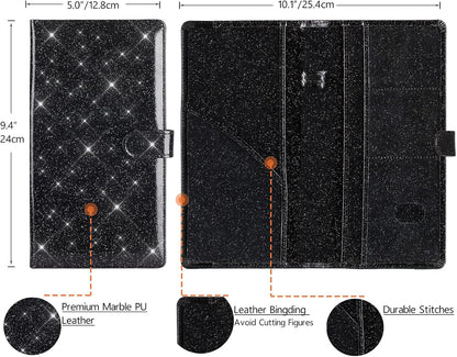 TOURSUIT Car Registration and Insurance Card Holder, Vehicle License Document Glove Box Compartment Organizer, Interior Car Accessories for Women Men (Carbon Fiber Black)