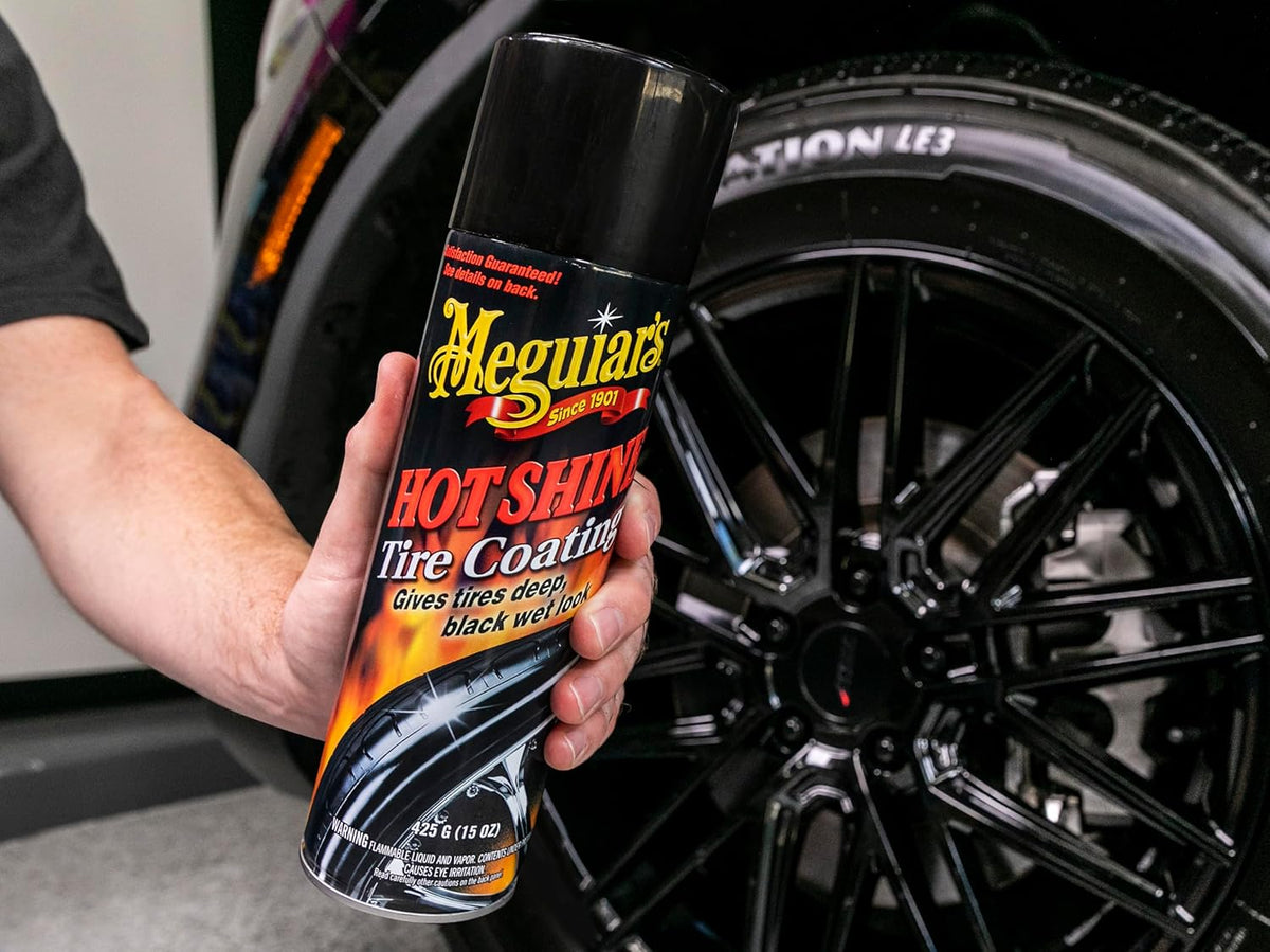 Meguiar's G13815 Hot Shine High Gloss Tire Coating - 15 Oz Spray Can (Pack of 5)