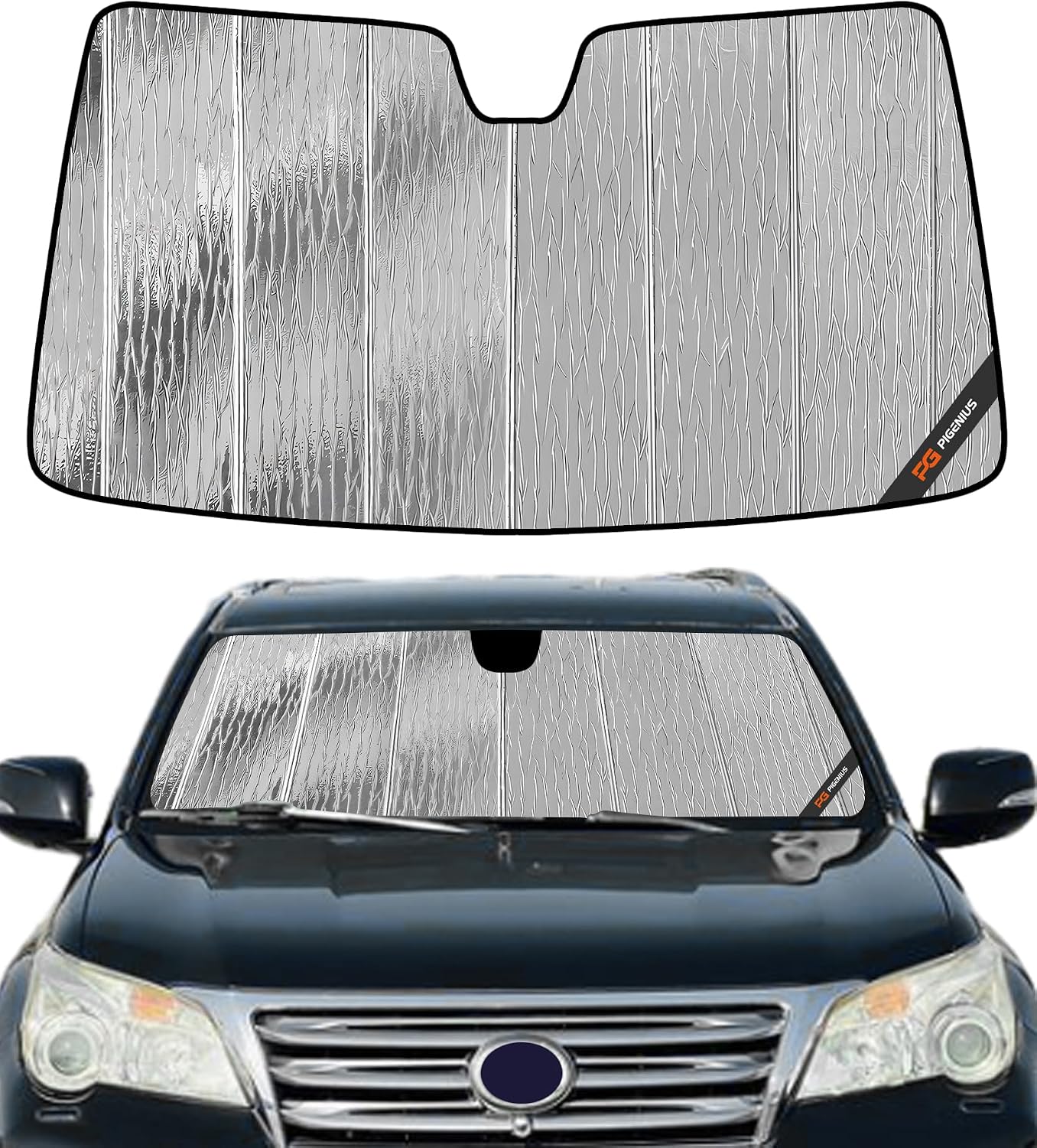 Pigenius Windshield Sun Shade for Lexus RX350/RX450h 2010-2015 Front Window Sunshade - AstraGuard