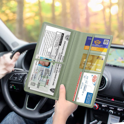 FINPAC Car Registration and Insurance Card Holder, Vehicle Glove Box Card Organizer Wallet Automobile Accessories for License