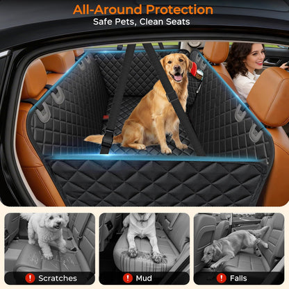 URPOWER Dog Car Seat Cover for Pets 100% Waterproof Seat Cover Hammock 600D Heavy Duty Scratch Proof Nonslip Durable Soft Back Seat Covers for Cars and SUVs