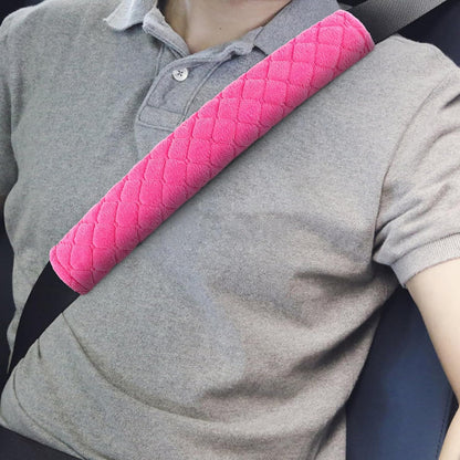 surpassme Car Seat Belt Pads Cover, 2 Pack Seat Belt Shoulder Strap Covers Protector to Release Stress to Your Neck and Shoulder for a Safety Driving (Pink)