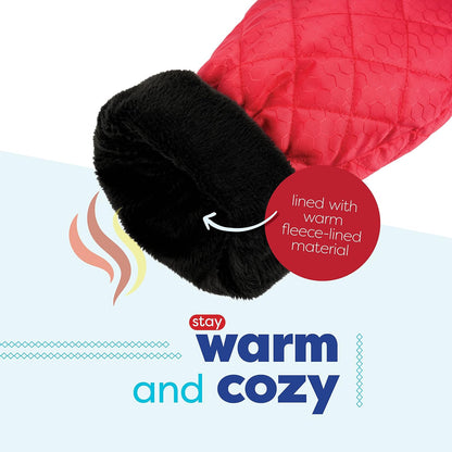 SCRUBIT Ice Scraper with Glove - Car Windshield Scraper for Ice and Snow w/Fleece Mitt - Quickly Scrape and Remove Snow While Staying Warm - Waterproof & Windproof - Car Scraper Snow Brush (Black)