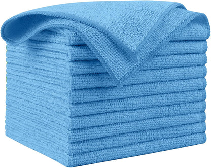 AIDEA Microfiber Cleaning Cloth, 50PK, Microfiber Towels for Cars, Premium Wash Cloths, Dusting Cloth Cleaning Rags, Absorbent Towels for SUVs, House, Kitchen, Window, Cleaning Supplies12×12"
