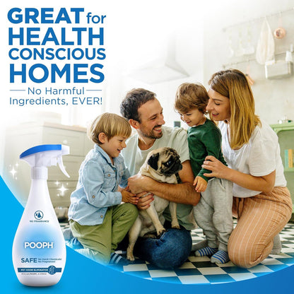 Pooph Pet Odor Eliminator, 32oz - Eliminates Odors at the Molecular Level, Dogs, Cats, Freshener, Eliminator, Urine, Poop, Pee, Deodorizer, Nature’s, Puppy, Fresh, Clean, Furniture, Potty