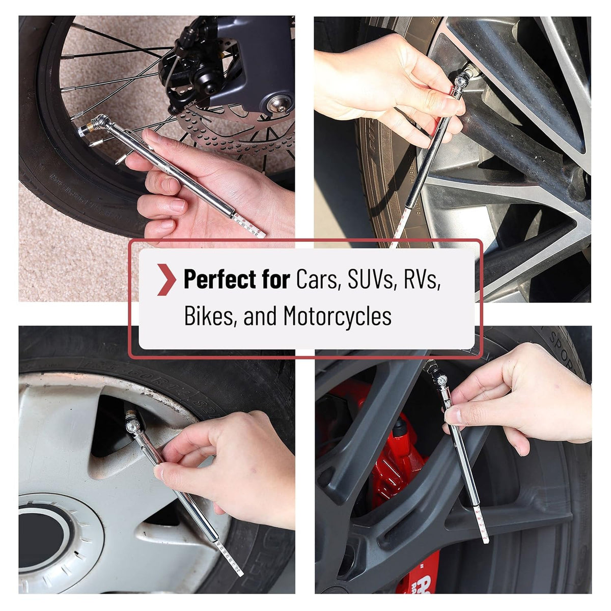 UNCO Pencil Tire Gauge, 2 Pack, 10-75 PSI, Car Tire Air Gauge
