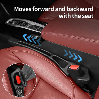 7F Car Seat Gap Filler, Organiser Between Seat and Centre Console, Universal Car Accessories, Fit SUV Truck Storage Black