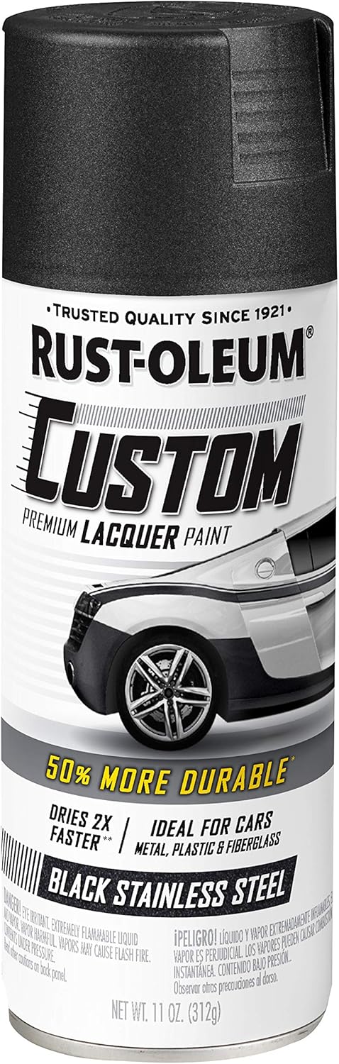 Rust-Oleum 323383 Automotive Custom Lacquer Spray Paint, 11 oz, Gloss Clear