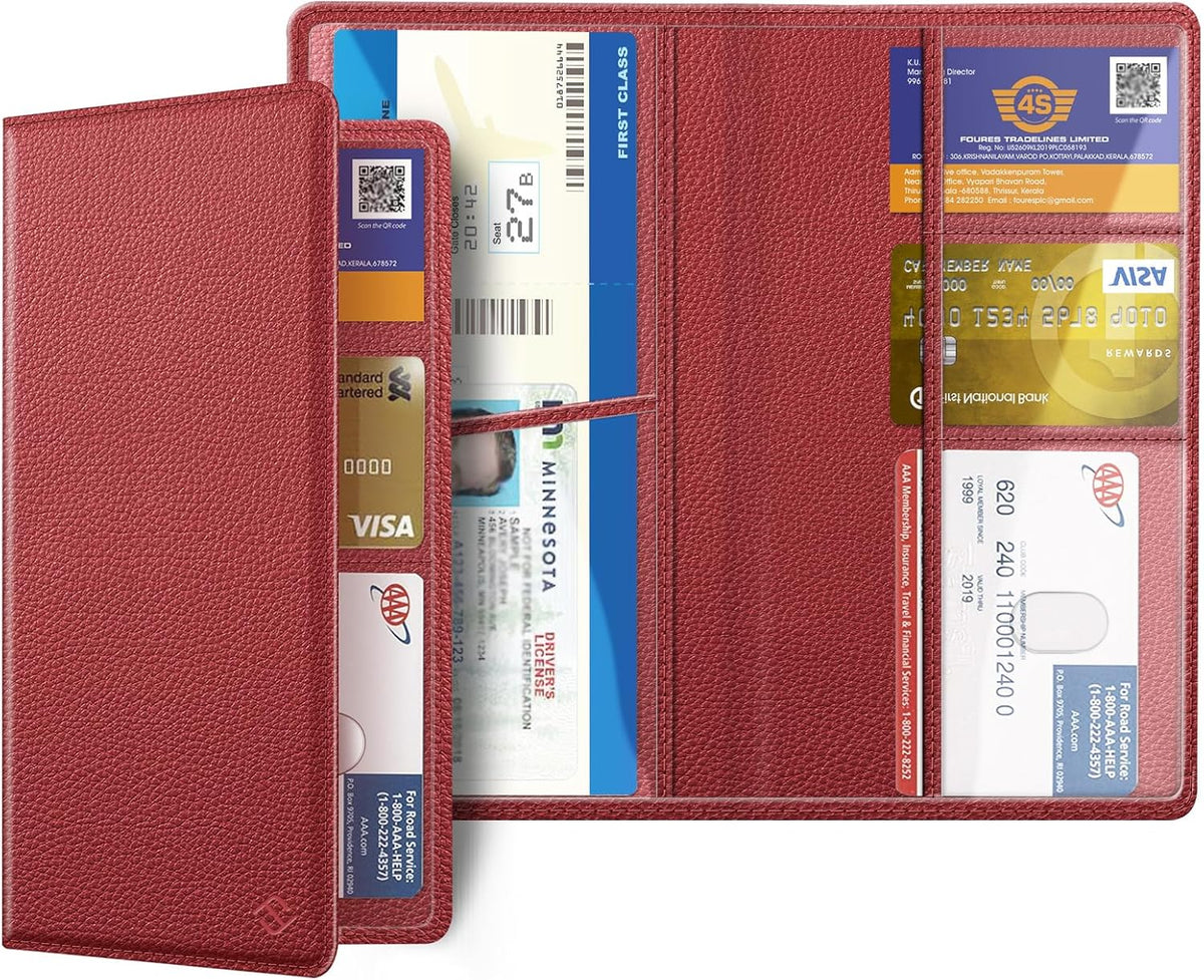 FINPAC Car Registration and Insurance Card Holder, Vehicle Glove Box Card Organizer Wallet Automobile Accessories for License