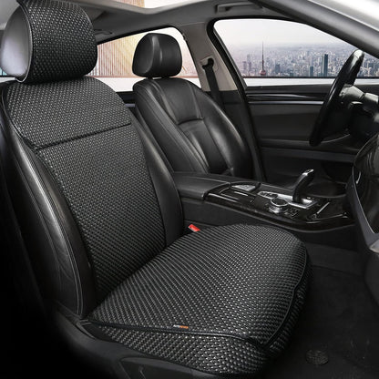 Auto Newer Luxury Breathable Car Seat Cover Fit Four Seasons, Universal Front of Car Seat Cushions, Bottom Seat Covers of Full Wrapped Edge,Universal Fit for 95% Cars,SUV,Pickup(Beige，2PCS)