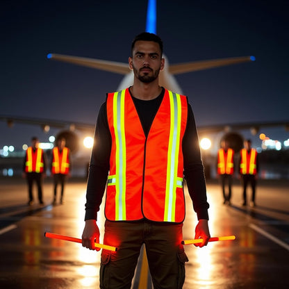 G & F Products High Visibility Reflective Safety Vest, One Size, Machine Washable Work Vest for Jobsite Safety