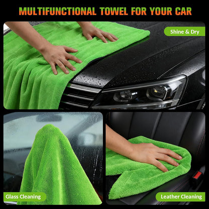 48"x24" XXL Car Drying Towel, 1300GSM Dual-Sided Microfiber Car Drying Cloth, Super Absorbent & Scratch-Free Lint-Free Wash Towel for Car, SUV, Truck & RV Cleaning (Machine Washable)