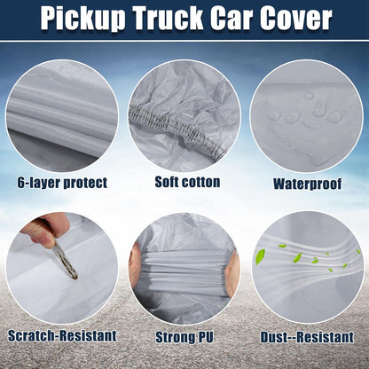 X AUTOHAUX SUV Car Cover for Chevrolet Tahoe 4 Door 2007-2024 Outdoor Waterproof Sun Rain Dust Wind Snow Protection 190T PU W/Driver Door Zipper Black