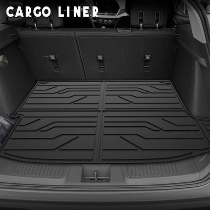 KARPAL Floor Mats for 2007-2013 Chevy Silverado & GMC Sierra 1500 Crew Cab / 2007-2014 2500/3500 HD(Footwell Coverage), All-Weather TPE Custom Fit Floor Liners Car Accessories