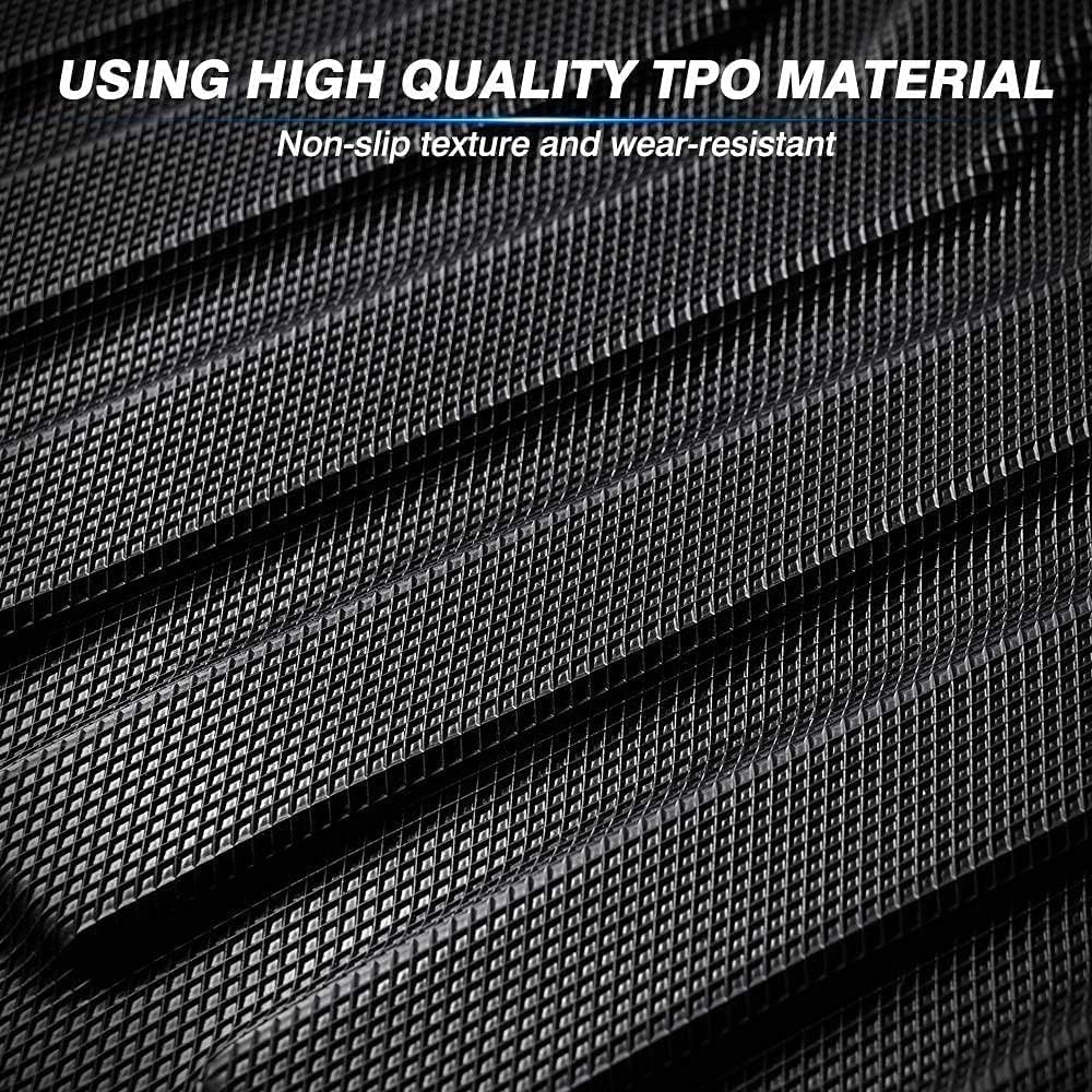 All Weather Rubber Car Floor Mats Compatible with 2013-2017 Honda Accord, Custom Fit Car Mat Full Set with Raised Edge, Odorless, Easy to Install in 5 min, Non-Slip Surface, No Need Trimming