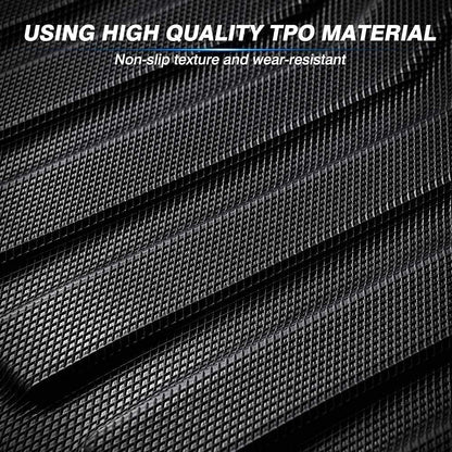 All Weather Rubber Car Floor Mats Compatible with 2013-2017 Honda Accord, Custom Fit Car Mat Full Set with Raised Edge, Odorless, Easy to Install in 5 min, Non-Slip Surface, No Need Trimming